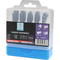 Набор бор-фрез твердосплавных H-Tools 10 шт HM TiALN S=6мм Mini-Box 116002FHT