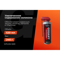 Силиконовая смазка с профессиональным распылителем Gigant Professional 520 мл GPLSS-520