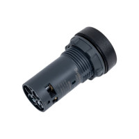 Кнопка Systeme Electric SB7 моноблочная, 22 мм, красная с возвратом, пластик, 1НО+1НЗ, IP65 SB7NA45