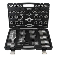 Набор метчиков и плашек ЕРМАК 110 предметов в пластиковом кейсе 637-004