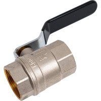 Шаровой кран Millennium латунный,никилерованный для воды 1 1/4" внутренняя/внутренняя резьба ручка-рычаг KVRFF1414