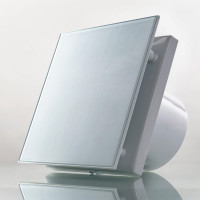 Вентилятор вытяжной со стеклянной лицевой панелью, с датчиком влажности, таймером и обратным клапаном VENTSFERA 100 LD White glass panel, D 100 малошумный 9A-10J white glass WHS