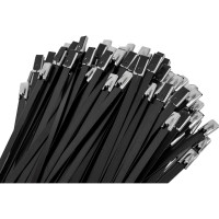 Стальные хомуты-стяжки нерж. с покрытием 4,6x150мм 100шт. Gigant 123953