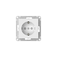 Розетка с заземлением со шторками Systeme Electric ATLASDESIGN, 16 А, мех., быстрозажимная клемма, БЕЛЫЙ ATN000145S