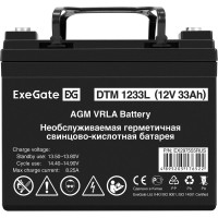 Аккумуляторная батарея ExeGate DTM 1233L 12V 33Ah, болт М6 297555