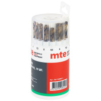 Набор сверл MTE RL HSS Co5% DIN338 1-10 мм, 19 шт 2617400011