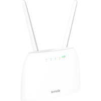 Wi-Fi Роутер Tenda 4G06 N300, 2,4 ГГц до 300 Мбит/с, LTE/3G/4G до 150 Мбит/с, SIM-слот, 2 внешние 4G/3G антенны + 2 встроенные Wi-Fi антенны, LAN 2x100 Мбит/с 10000085687
