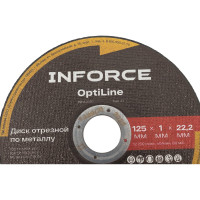 Диск отрезной по металлу OptiLine (125x1.0x22.2 мм) упаковка 20шт Inforce INB12510-20