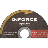 Диск отрезной по металлу OptiLine (125x1.2x22.2 мм) упаковка 20шт. Inforce INB12512-20