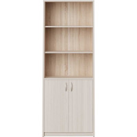 Шкаф полуоткрытый Альянс мебель АЛЬТЕРНАТИВА 770x370x2000 А-310 Ясень шимо светлый