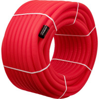 Gigant Труба гофрированная двустенная ПНД гибкая красная D50 с зондом 100м 801050-100GI