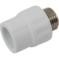 Муфта PP-R бел комб 20х1/2 НР Gigant GPM-20X12НР