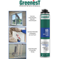 Пена монтажная GreenesT PROFESSIONAL CONSTRACTION 65, лето до +30С 185118565