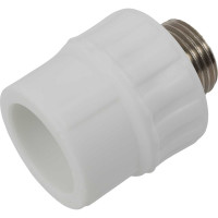 Муфта PP-R бел комб 25х1/2 НР Gigant GPM-25X12НР