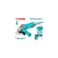 Угловая шлифовальная машина TOTAL 125мм 1100Вт TG110125565