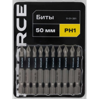 Биты, PH1, 50 мм, 10 шт Inforce 11-01-381