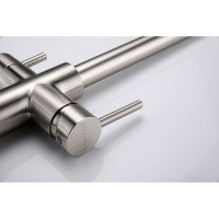 Смеситель для кухни Paulmark LANGE, брашированная сталь,  La214212-BS