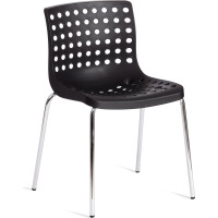 Стул Tetchair skalberg mod. c-084-a, металл/пластик, 46x56x79 см, black (черный)/chrome (хром), 4 шт. 19258
