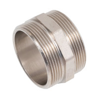 Ниппель прямой LD PRIDE DN50 (2") НР/НР латунь никель с биркой LD.67.511.50