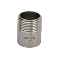Приварной нержавеющий ниппель (полусгон) TITAN LOCK нар. резьба, DN25, TL25HRT