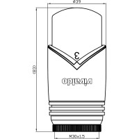 Термостатический интегрированный угловой комплект VIVALDO 1/2" чёрный(антрацит) в блистере ITRV-AT