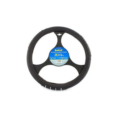 Оплетка руля DolleX D=38 см черная OPL-38611