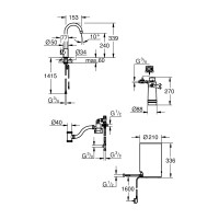 Стартовый комплект с бойлером Grohe Grohe Red II Mono M-size, с вертикальным вентилем 30085001
