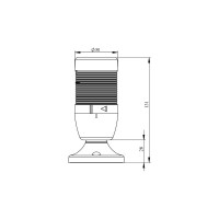 Сигнальная колонна Emas 50 мм, красная, 24 В, стробоскоп FLESH IK51F024XM02