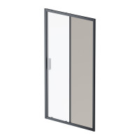 Душевая дверь AM.P Gem Solo 110x195, стекло тонированное, профиль черный матовый W90G-110-1-195BG