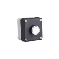 Черно-серый пост с белой кнопкой Emas 1НО+1НЗ P1C304DB