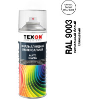 Алкидная эмаль Texon (RAL 9003 сигнальный белый; глянцевый; аэрозоль; 520 мл) ТХ184989