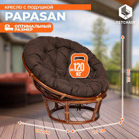 Кресло Tetchair PAPASAN 23/01 W Pecan с подушкой, ткань, орех/коричневый 3М7-147 13733