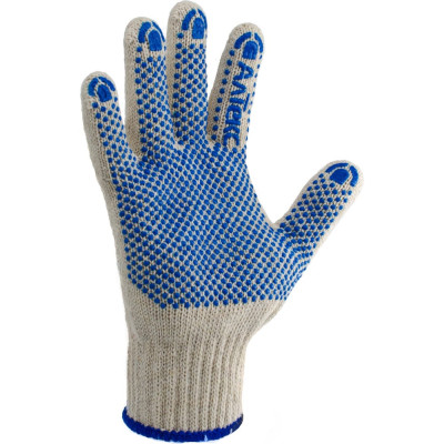 Перчатки х/б с ПВХ Алтекс Экстра, 9 размер, белые, 7 класс, 60 гр. 203