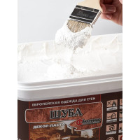 Декор - паста Finlux Святозар - 7 ШУБА акриловое фактурное покрытие с гребешками, белое, 9 кг 4603783200139