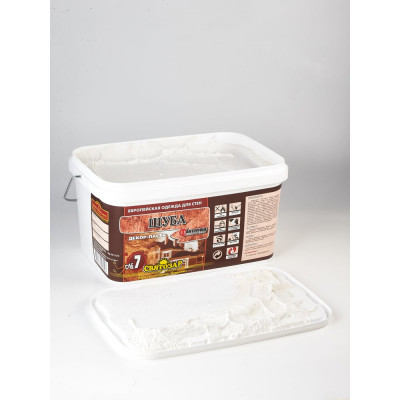 Декор - паста Finlux Святозар - 7 ШУБА акриловое фактурное покрытие с гребешками, белое, 9 кг 4603783200139