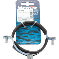 Хомут с винтовым креплением WaterLine 2,1/2" 74-80 мм белый цинк 1 шт 109920