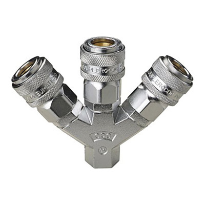 Куплунг внутренняя резьба - мама, 3 выхода CDC Pneumatics OLC 3A