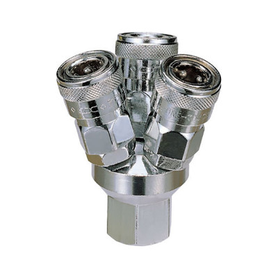 Куплунг внутренняя резьба - мама, 3 выхода CDC Pneumatics LC 03