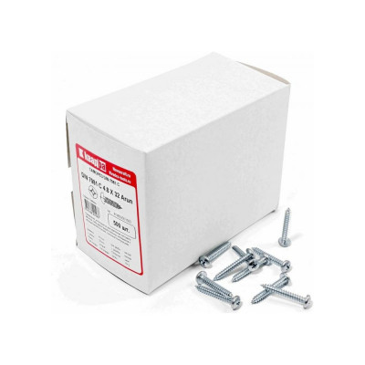 Саморез Квадра DIN 7981 4.8x32 цинк, кор. 500 шт., полусфера, шлиц PH2, острый 814832001500