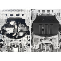Защита картера и КПП АвтоБроня Opel Mokka 12-16/Chevrolet Tracker 13- (рынок Узбекистан), ST 1.5mm, 111.01025.1
