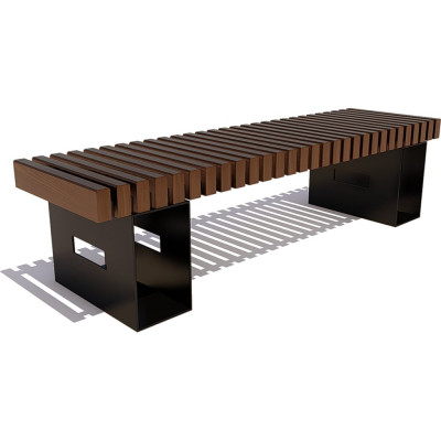 Скамейка 7 скамеек Сосновый бор 1.5 м, сосна, палисандр 77147/СБ/1,5/9005/C_ПАЛ