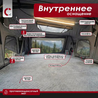 Палатка на крышу автомобиля Сорокин XXL 33.9