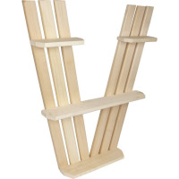 Трехъярусная V-образная полка Банная линия 50x50 см 12-518