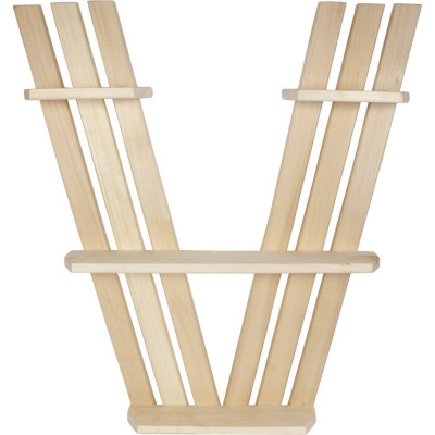 Трехъярусная V-образная полка Банная линия 50x50 см 12-518