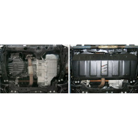 Защита картера и КПП АвтоБРОНЯ Geely Emgrand X7 2013-2016 2016-н.в., сталь 2 мм, крепеж в комплекте, 111.01913.1