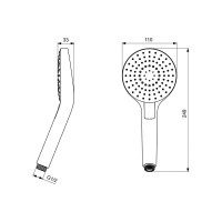 Лейка для душа Ideal Standard серия IDEALRAIN EVO ROUND L3 B2231AA