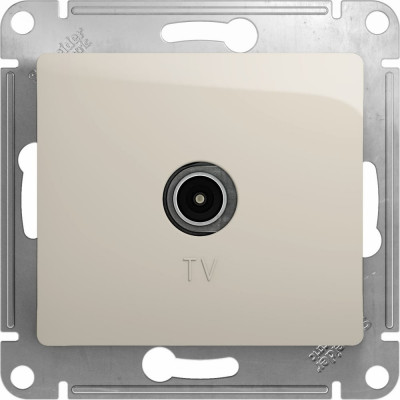 TV розетка Systeme Electric Glossa Молочная проходная 4DB SE GSL000992