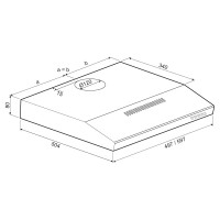 Кухонная вытяжка KRONA JESSICA slim 600 inox push button 00020265