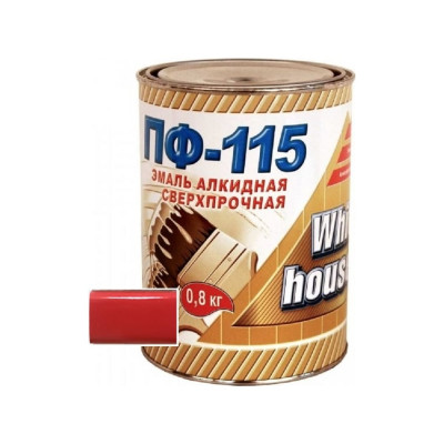 Эмаль White House ПФ-115 (красная; 0.8 кг) 15221