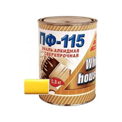 Эмаль White House ПФ-115 (желтая; 0.8 кг) 15212